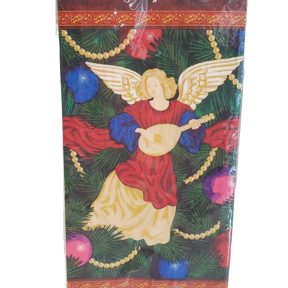 Vintage Christmas Angel Napkins Amscan Guest Towels Christmas Angels Made USA